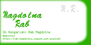 magdolna rab business card